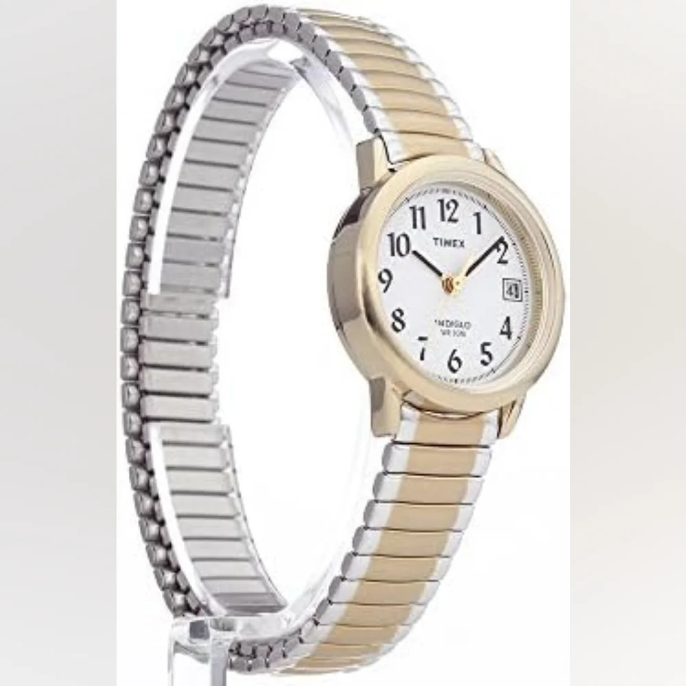 Timex Easy Reader Indiglo 25mm Bracelet Ladies Watch Two-Tone Gold Silver Expand